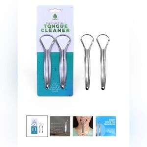 Stainless Steel Tongue Cleaner Set